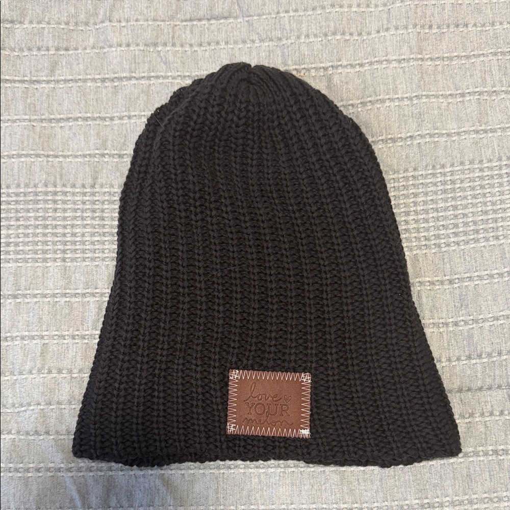 Love Your Melon Black Knit Beanie